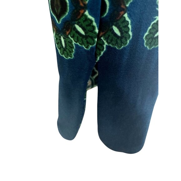 DM Collection Teal Green Print Shirt Dress with Tie Size 14 Career Office Classy - Picture 4 of 6